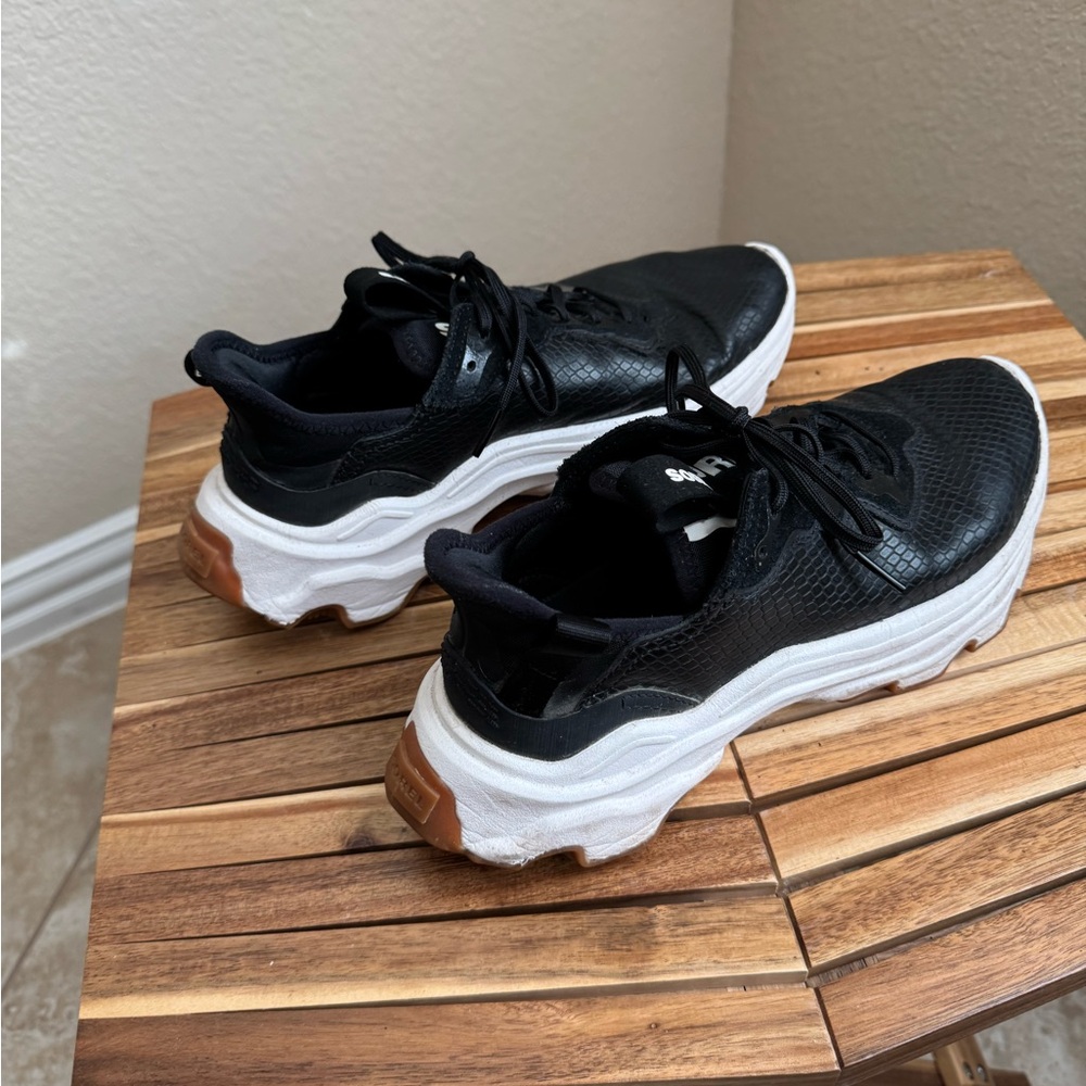 Sorel Black Athletic Shoes with White Soles